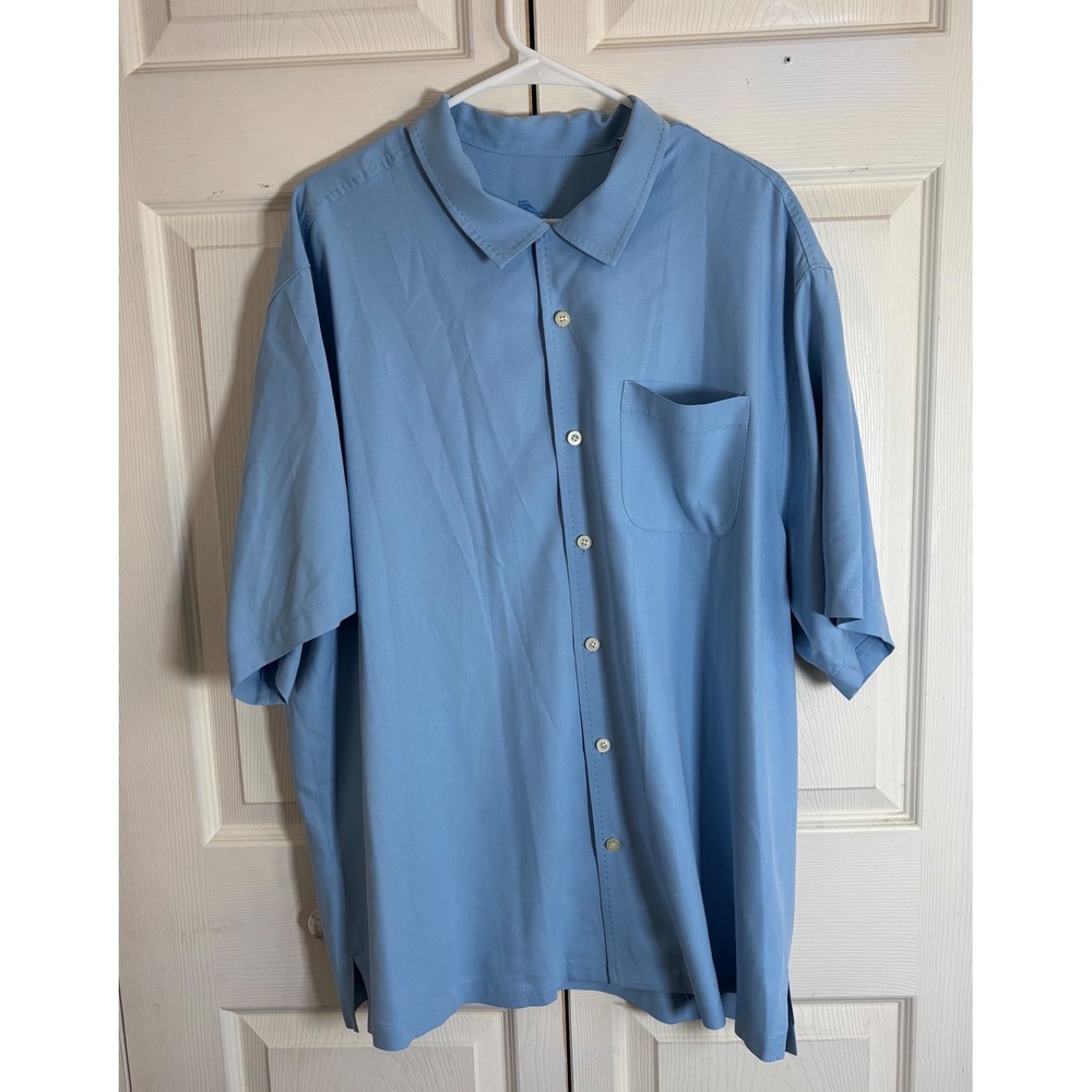 Tommy Bahama Light Blue Short Sleeve Button Down Shirt 1XLB